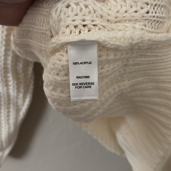 Women’s Cato Sweater Cream with Silver Sequins, Large - Picture 7 of 7